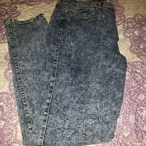 Plus Size Acid Wash Jeans
